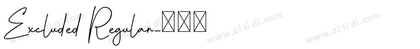 Excluded Regular字体转换